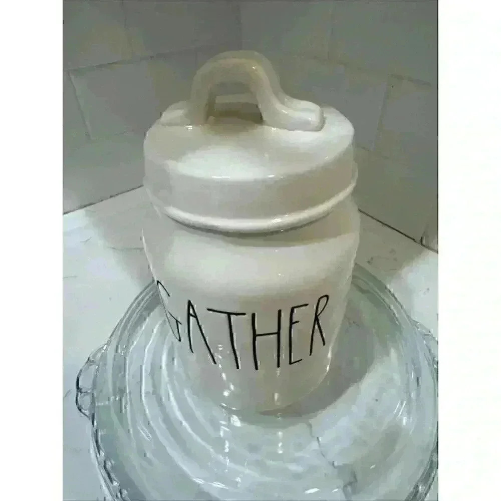 Rae Dunn GATHER Canister NEW RARE - Picture 2 of 11